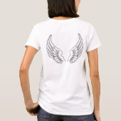Angel Wings Gray Women's T-Shirt (Rückseite)