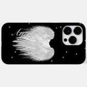 ANGEL WINGS Heart Black Starry Night Case-Mate iPhone Hülle (Rückseite (Horizontal))