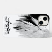 ANGEL WINGS HEART Black+White Nur halb böse Funny Case-Mate iPhone Hülle (Rückseite (Horizontal))