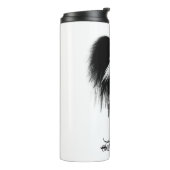 ANGEL WINGS HEART Black+White Nur halb böse Funny Thermosbecher (Nach links gedreht)