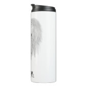 ANGEL WINGS HEART Black+White Nur halb böse Funny Thermosbecher (Nach rechts gedreht)