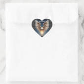 Angel Wings Herz-Aufkleber (Tasche)