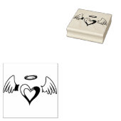 Angel Wings, Herz und Halo Gummistempel (Stempel)