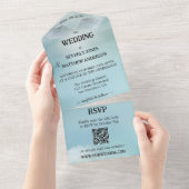 Angel Wings Himmlisch Blessing Wedding All In One Einladung (Abreißen)