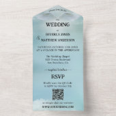 Angel Wings Himmlisch Blessing Wedding All In One Einladung (Innen Boden)