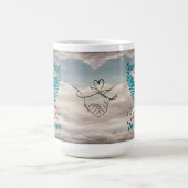 Angel Wings Husband Memorial Custom Tasse (Mittel)