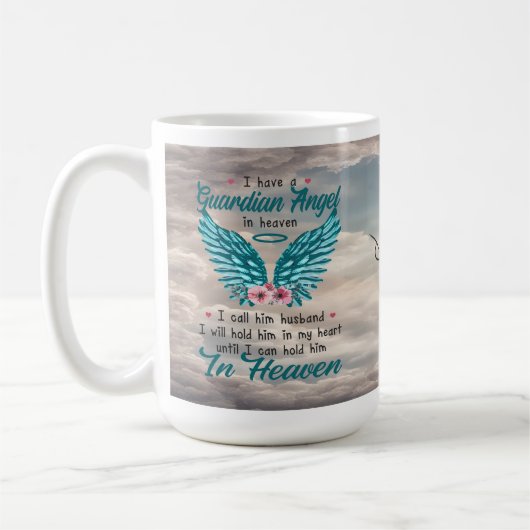 Angel Wings Husband Memorial Custom Tasse (Links)