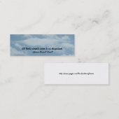 Angel Wings im Wolkenbuch Mini Visitenkarte (Vorne/Hinten)