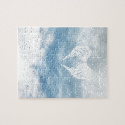 Angel Wings in Cloudy Blue Sky Puzzle (Horizontal)