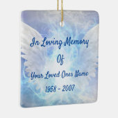 Angel Wings in Love Memory Memorial Foto Keramikornament (Rechts)