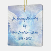 Angel Wings in Love Memory Memorial Foto Keramikornament (Links)