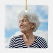 Angel Wings in Love Memory Memorial Foto Keramikornament (Rückseite)