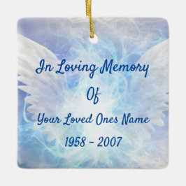 Angel Wings in Love Memory Memorial Foto Keramikornament