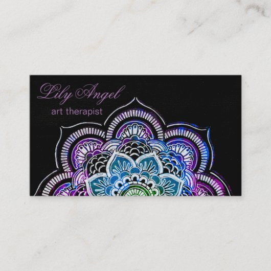 Angel Wings Lila Lavendel Visitenkarte (Vorderseite)