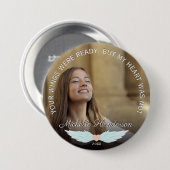 Angel Wings Memorial Foto & Beileid Angebot Button (Vorne & Hinten)