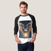 Angel Wings Men Basic 3/4 Sleeve Raglan T - Shirt (Vorne ganz)