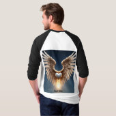 Angel Wings Men Basic 3/4 Sleeve Raglan T - Shirt (Schwarz voll)