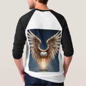 Angel Wings Men Basic 3/4 Sleeve Raglan T - Shirt (Rückseite)