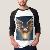 Angel Wings Men Basic 3/4 Sleeve Raglan T - Shirt (Vorderseite)