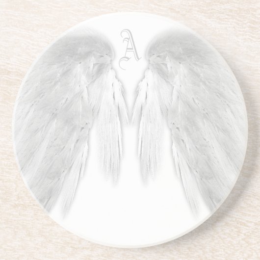 ANGEL WINGS Monogram Anpassbare Farben Getränkeuntersetzer (Vorne)