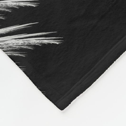 ANGEL WINGS Monogram Black Fleecedecke (Ecke)
