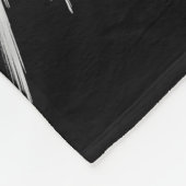 ANGEL WINGS Monogram Black Fleecedecke (Ecke)