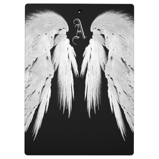 ANGEL WINGS Monogram Black Klemmbrett (Rückseite)