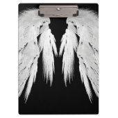 ANGEL WINGS Monogram Black Klemmbrett (Vorderseite)