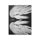 ANGEL WINGS Monogram Black Notizblock (Rotiert)