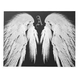 ANGEL WINGS Monogram Black Notizblock