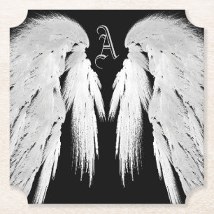 ANGEL WINGS Monogram Black Untersetzer
