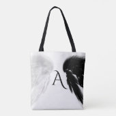 ANGEL WINGS Monogram Black + White Tasche (Rückseite)