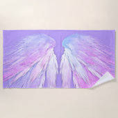 ANGEL WINGS Monogram Fairy Lila Strandtuch (Vorderseite)