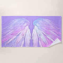 ANGEL WINGS Monogram Fairy Lila Strandtuch