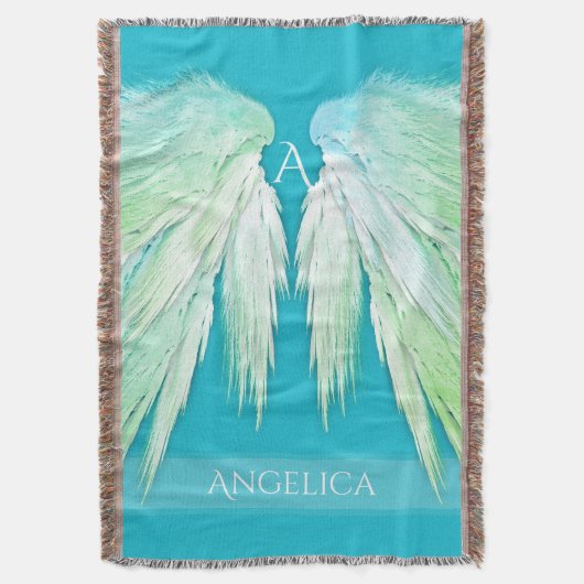 ANGEL WINGS Monogram Name Fresh Ombre Decke (Vorderseite Vertikal)