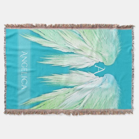 ANGEL WINGS Monogram Name Fresh Ombre Decke (Vorderseite)