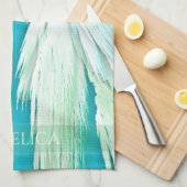 ANGEL WINGS Monogram Name Fresh Ombre Geschirrtuch (Viertel Falte)