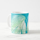 ANGEL WINGS Monogram Name Fresh Ombre Kaffeetasse (Vorderseite Links)