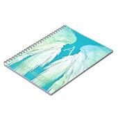 ANGEL WINGS Monogram Name Fresh Ombre Notizblock (Linke Seite)