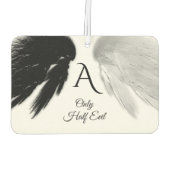 ANGEL WINGS Monogram 'Only Halb Evil' Funny Autolufterfrischer (Rückseite)