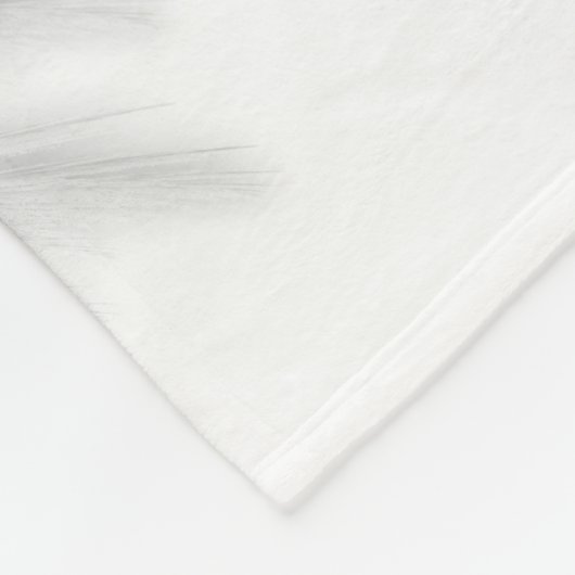 ANGEL WINGS Monogram White Fleecedecke (Ecke)