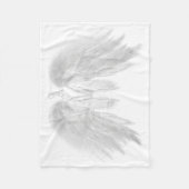 ANGEL WINGS Monogram White Fleecedecke (Vorderseite)