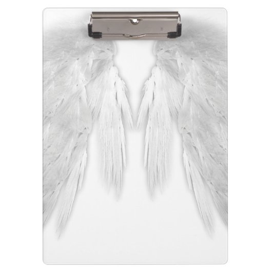 ANGEL WINGS Monogram White Klemmbrett (Vorderseite)