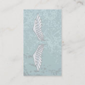 Angel Wings Muddy Blue Visitenkarte (Rückseite)