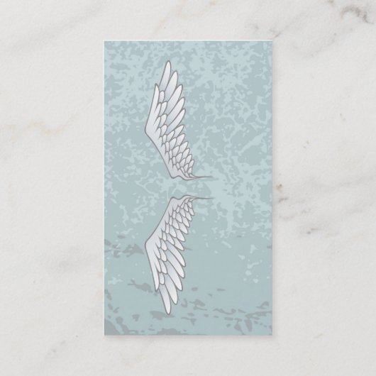 Angel Wings Muddy Blue Visitenkarte (Rückseite)