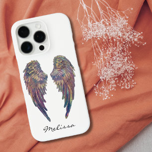 Angel Wings, Niedliche Whimsical Metallic Custom iPhone 16 Pro Hülle
