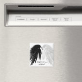 ANGEL WINGS 'Only Halb Evil' Monogram Funny Magnet (In Situ (Geschirrspüler))