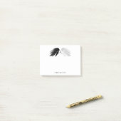 ANGEL WINGS 'Only Halb Evil' Monogram Funny Post-it Klebezettel (Auf Schreibtisch)