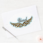 Angel Wings Oval Sticker (Umschlag)