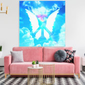 Angel Wings & Peace Sign Leinwanddruck (Insitu (Wohnzimmer))